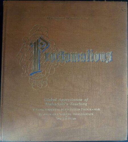 Maharishi mahesh yogi Proclamations Global appreciation of maharishi's teaching