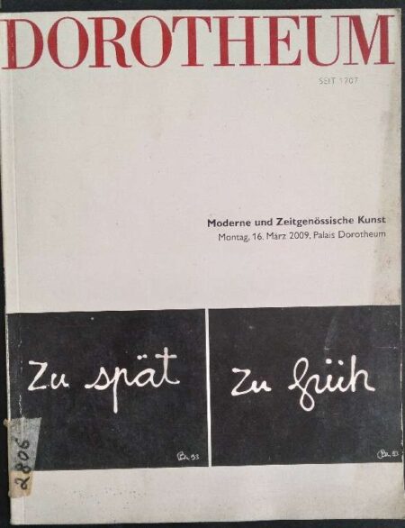 Dorotheum Moswene und Zeitgenossischw kunst Montag 16 Marz 2009 Palais Doeorheum