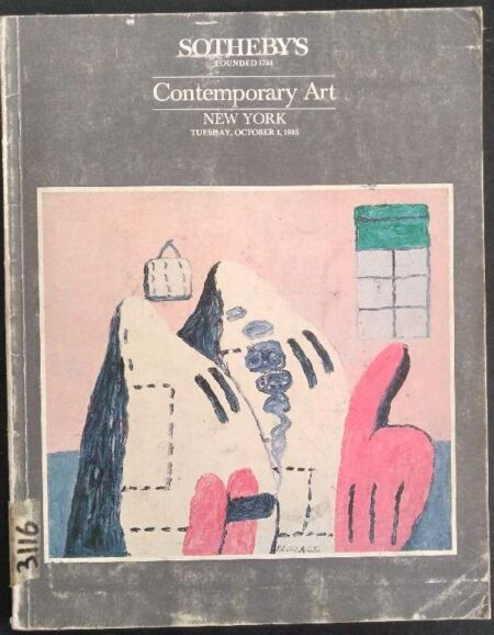 Contemporary art New York Tuesday, October 1, 1985