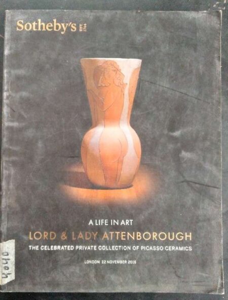 Sotheby's A Life In Art Loed & Lady Attenborough The Celebrated Private Collection of Picasso Ceramics Lodon 22 November 2016