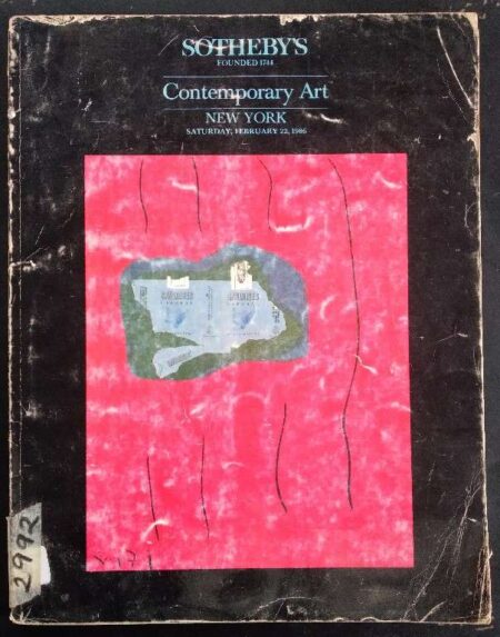 Sotheby's Contemporary Art New York Saturday, February 22, 1986