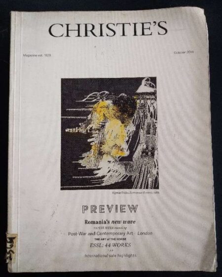 Christie's Preview Romania's New Rare New Wave Friexe Round up Post War And Contemporary Art London The Art of The Horse October 2014 International Sale Highlights