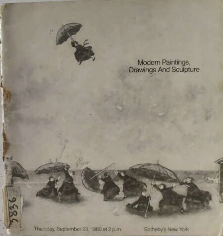 Sothey's Modern Painting Drawings And Sculptur Thrusday, September 25, 1980, At 2. PM
