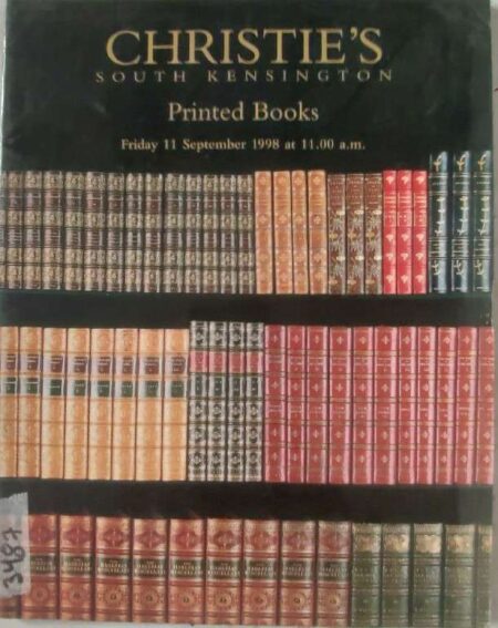 Christie's South Kensington Printed Books Friday 11 September 1998 At 11.00 AM