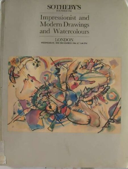 Sotheby's Impressionist And Modern Drawings and Watercolours London Wednesday 3rd December 1986 At3.00 PM
