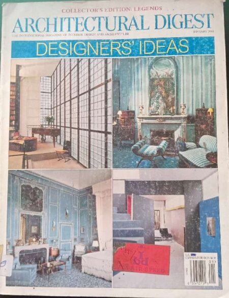 Collector's Edition : Legends Architectural Digest Janurary 2001 Designer's Ideas