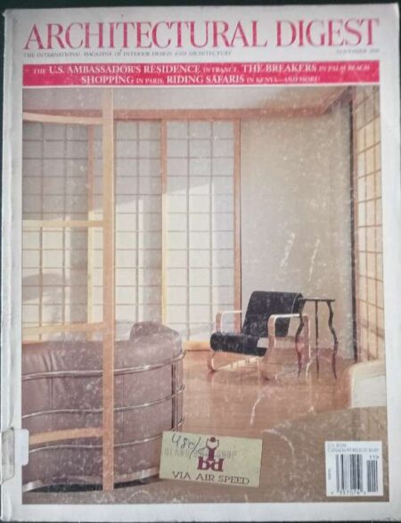 Architectural Digest The International Magazine of Interior Design And Architecture November 1998