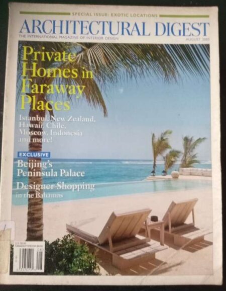 Architectural Digest The International Magazine of Interior Design August 2005