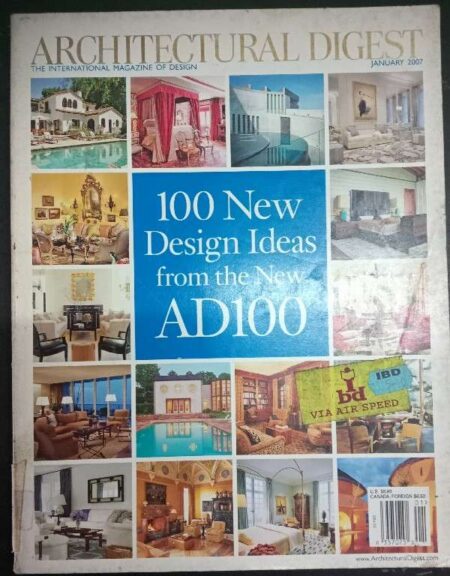Architectural Digest The Internaional Magazine of Design January 2007 100 New Design Ideas From The New AD100
