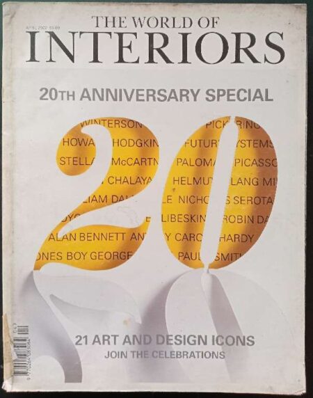 The World of Interiors 20th Anniversary Special 21 Art And Design Icons Join The Celebrations April 2002