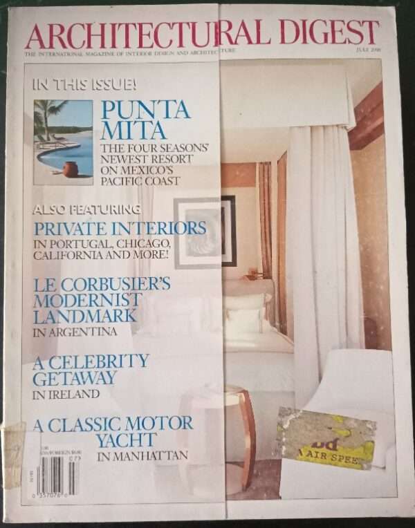 Architectural Digest The International Magazine of Interior Design And Architecture July 2000