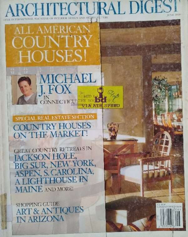 Architectural Digest The International Magazine of Interior Design And Architecture All American Country Houses! June 2000