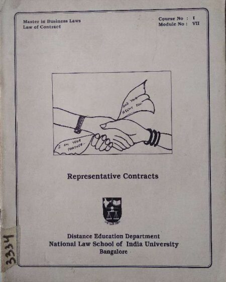 Representative Contracts Distance Education Department National Law School of India University Banglore