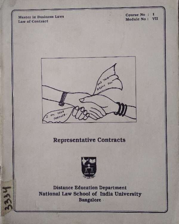 Representative Contracts Distance Education Department National Law School of India University Banglore