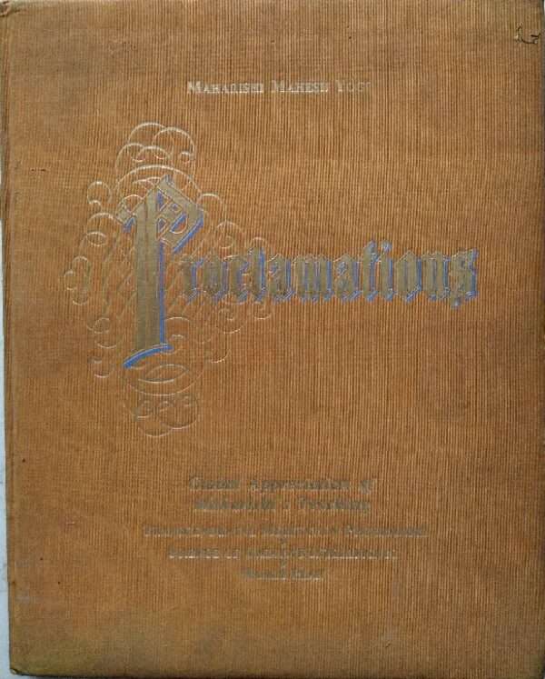 Maharishi mahesh yogi proclamations