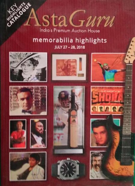 Asta Guru India's Premium Auction House Memorabilia Highlights July 27-28, 2018