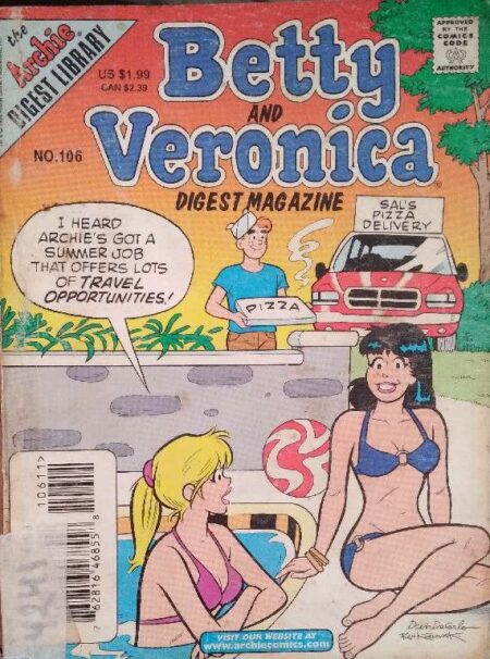 Bety And Veronica Digest Magazine Archie Bigest Liberary No. 106