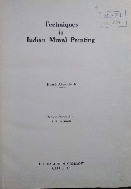 Technique in Indian mural painting- Jayant Chakrabarti