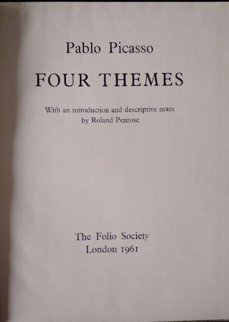 PABLO PICASSO FOUR THEMES BY ROLAND PENROSE LONDON 1961