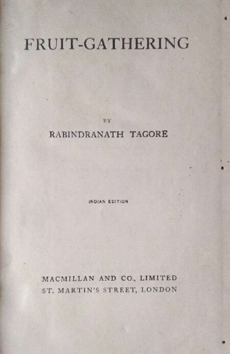 FRUIT-GATHERING BY RABINDRANATH TAGORE