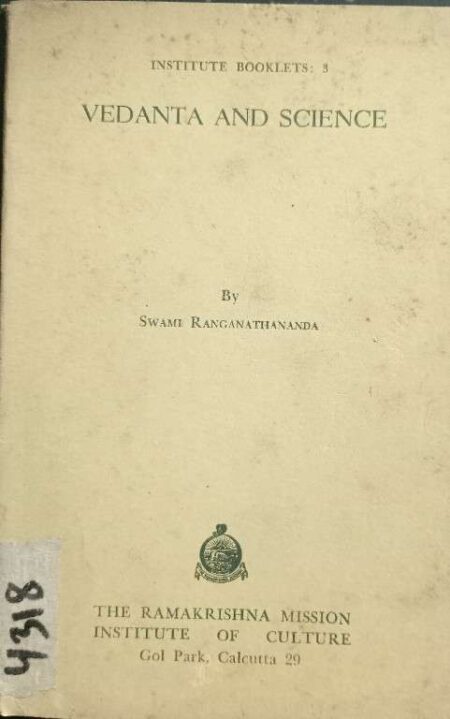 VEDANTA AND SCIENCE BY SWAMI RANGANATHANANDA
