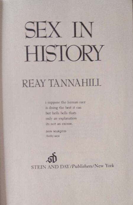 SEX IN HISTORY REAY TANNAHILL