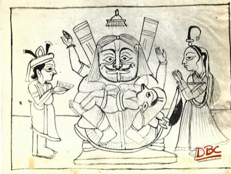 Rajasthan Painting paper design Narasima avatara