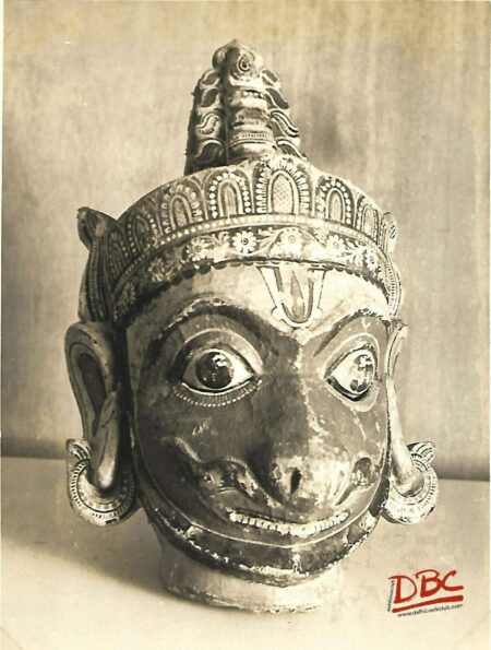 Hanuman Mask Wood Painted Orissa