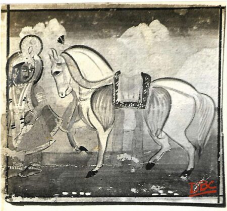 Painting Paper Rajasthan Krishna and the Horse