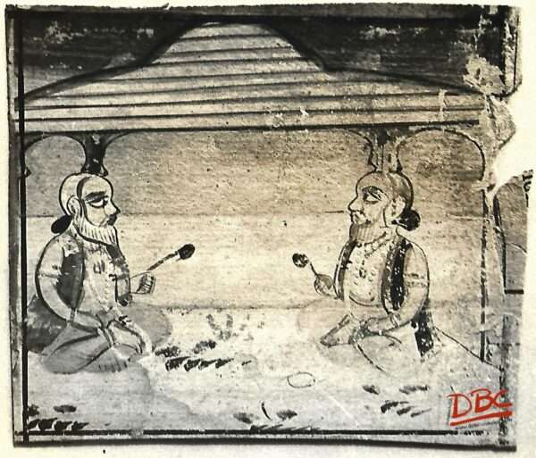 Painting Paper Rajasthan Two Seated Rapes