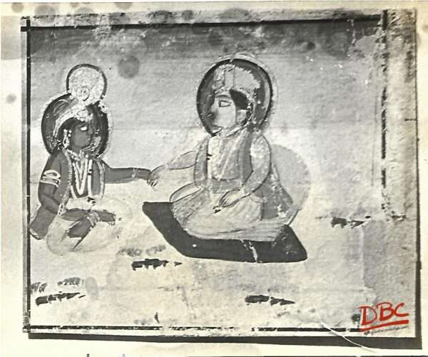 Krishna and a King Seated