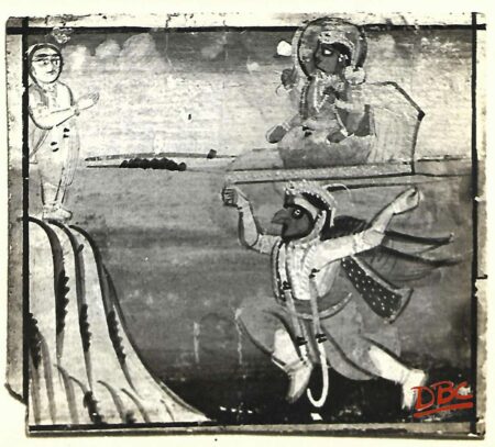 Painting Paper Rajasthan Growth Carrying Vishnu