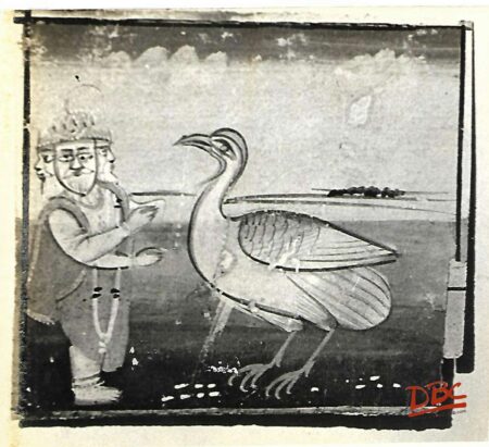 Painting Paper Rajasthan Bhrama and the Bird