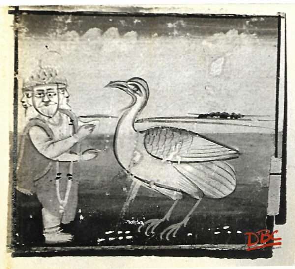 Painting Paper Rajasthan Bhrama and the Bird