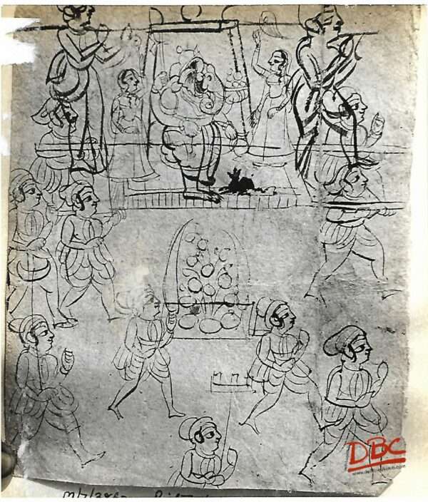 Paper Painting Drawing Rajasthan Procession