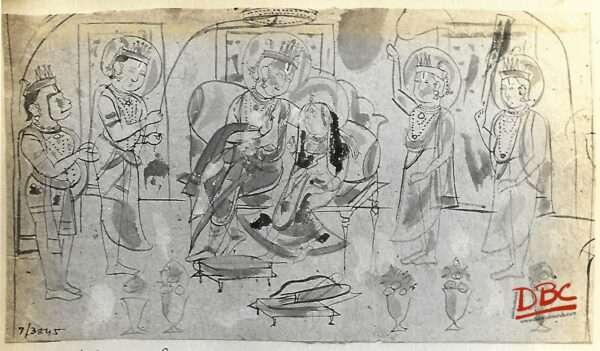Painting Ram Sita Paper Rajasthan