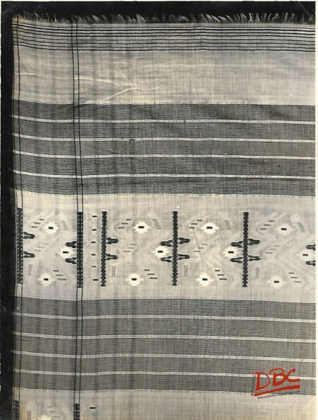WHITE DHAKAI SAREE SILK AND COTTON