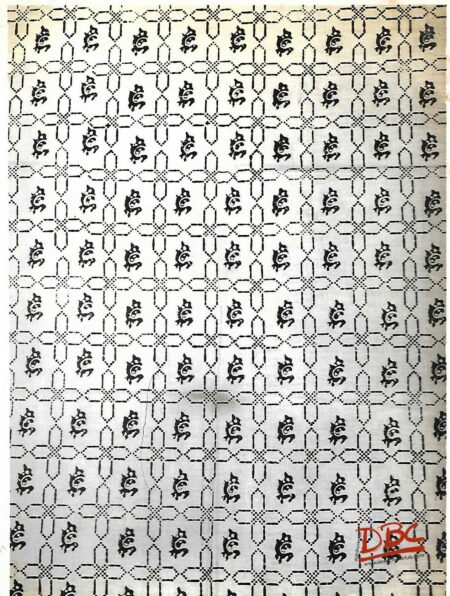 BLACK PRINTED WHILE TEXTILE CLOTH