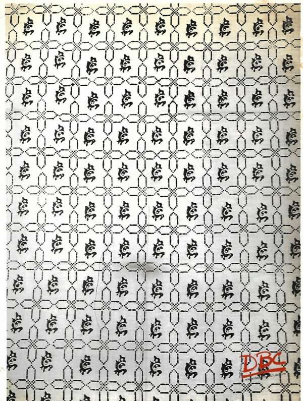 BLACK PRINTED WHILE TEXTILE CLOTH