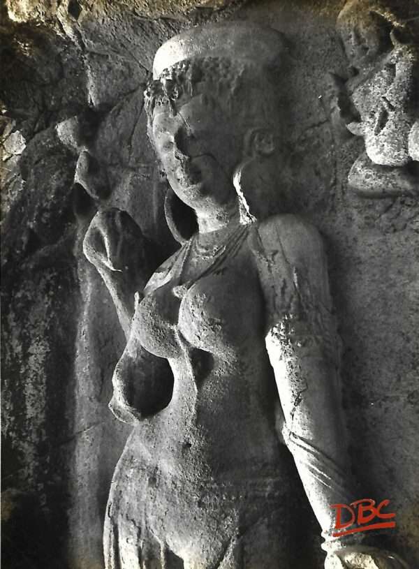 ELLORA CAVE NO. 21 GANGA OUTSIDE