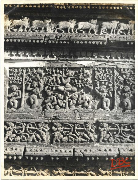 VISHNUPUR (W.BENGAL) CLOSEUO OF THE DETAILS ON THE WALL OF JOR BUNGLOW TEMPLE