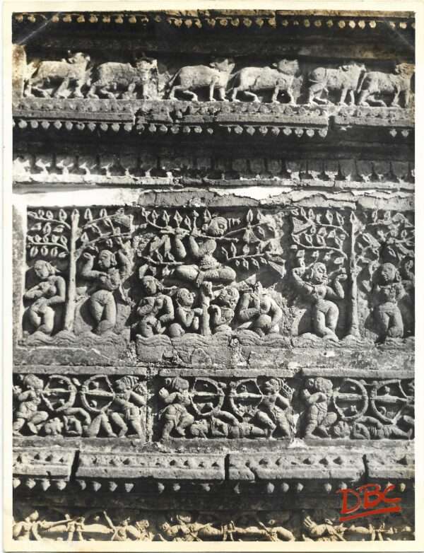 VISHNUPUR (W.BENGAL) CLOSEUO OF THE DETAILS ON THE WALL OF JOR BUNGLOW TEMPLE
