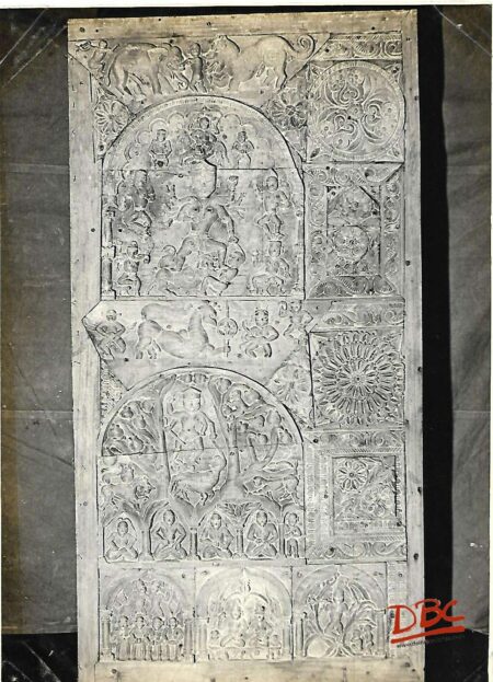 Bengal  Door panel depicting Durga etc. wood