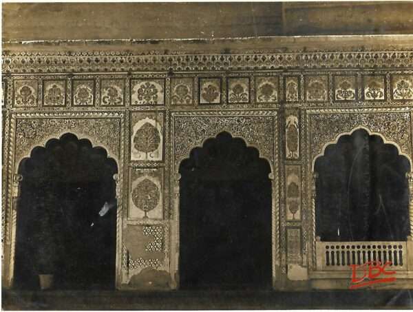 Rajasthan (Nagaur) Nagaur fort, AB-O-Hawa Mahal outer painted wall
