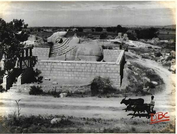Lepakashi Veerabhadra temple  A distant view of bull