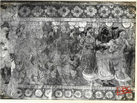 Lepakashi Veerabhadra temple Painting on the ceiling of Natya Mandapa