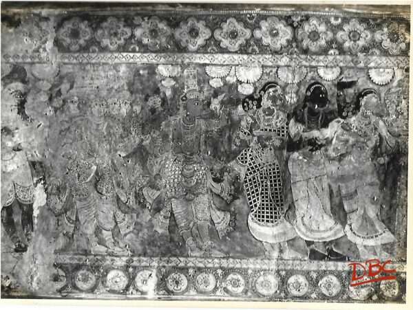 Lepakashi Veerabhadra temple Painting on the ceiling of Natya Mandapa