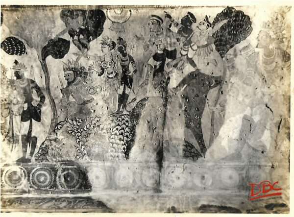 Lepakashi Veerabhadra temple Painting on the ceiling of Natya Mandapa