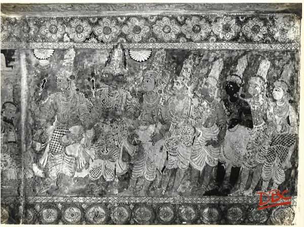 Lepakashi Veerabhadra temple Painting on the ceiling of Natya Mandapa