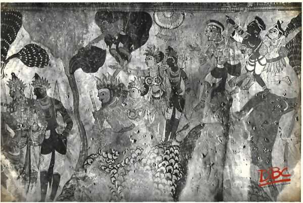 Lepakashi Veerabhadra temple Painting on the ceiling of Natya Mandapa